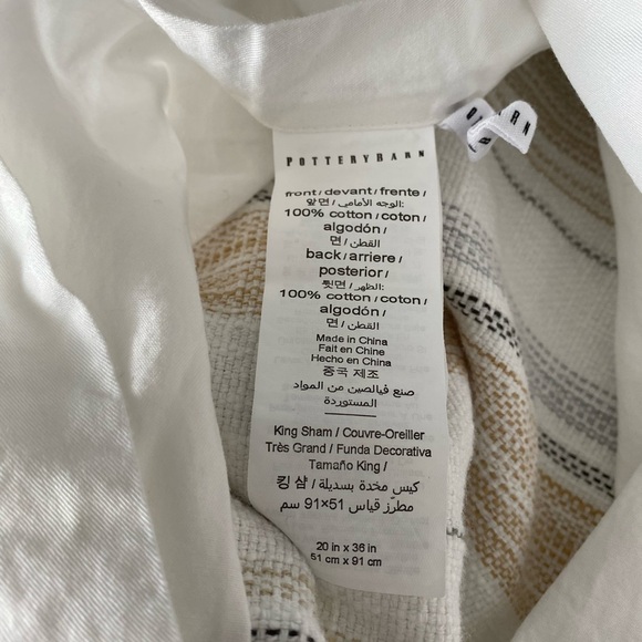 Pottery Barn Twilled Pillow case with Neutral Tones - Picture 3 of 5